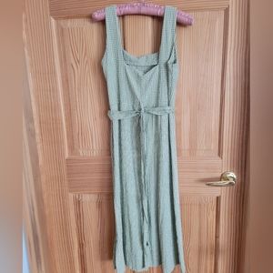 Mus & Bombon dress, sz small, gingham green & white